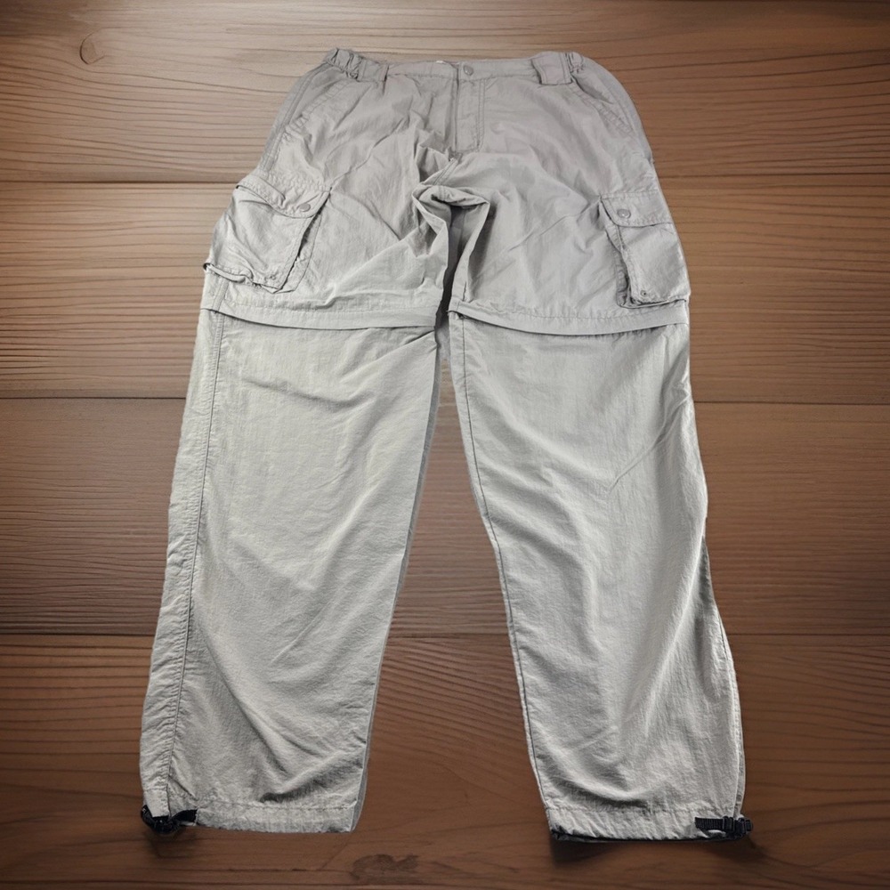 Dakota Grizzly Convertible Cargo Pants Mens 30x33 Beige Zip Pockets Hiking Camp